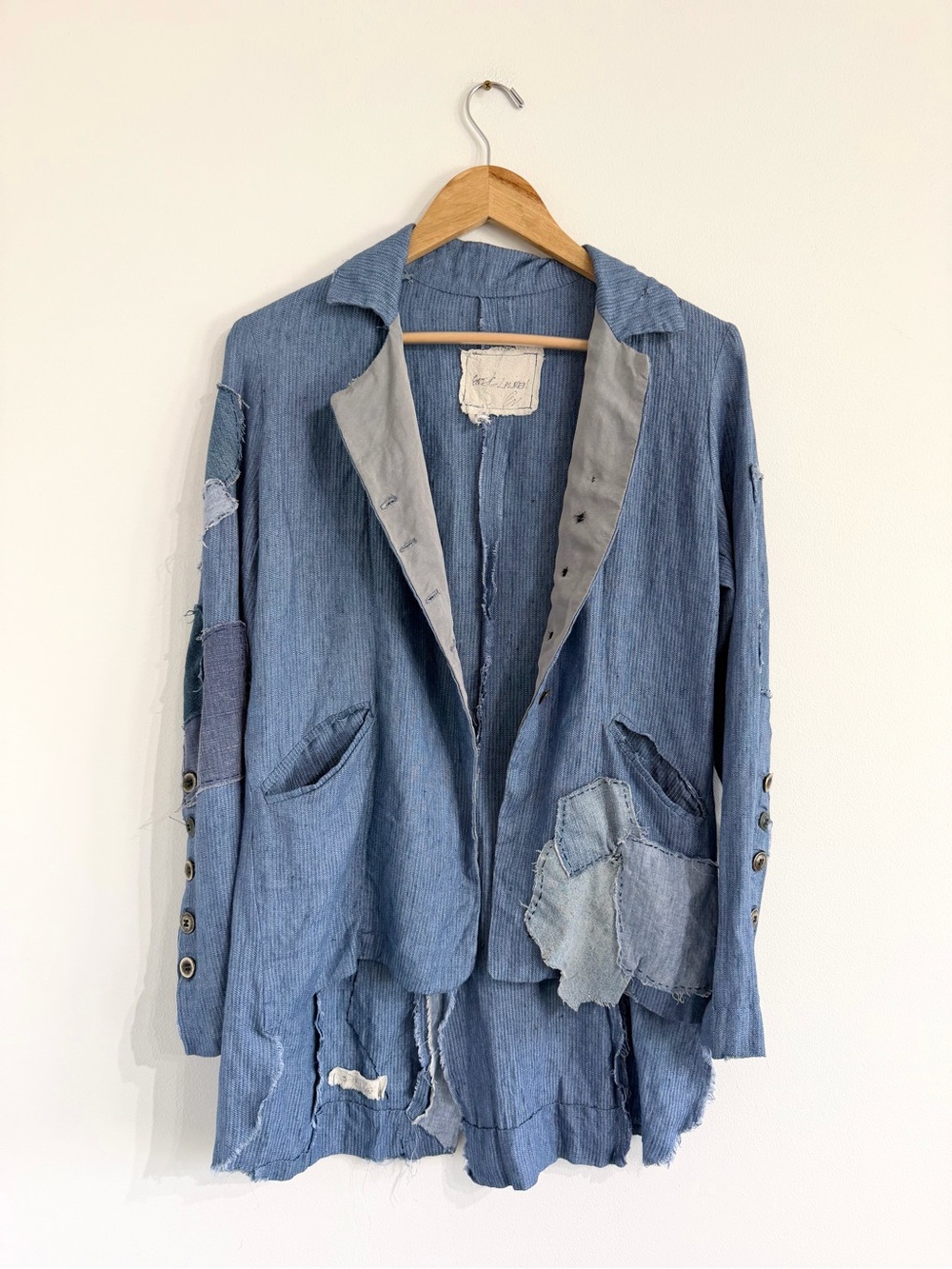Greg Lauren The Patchwork Sailor Dickens Linen Blazer jacket handmade